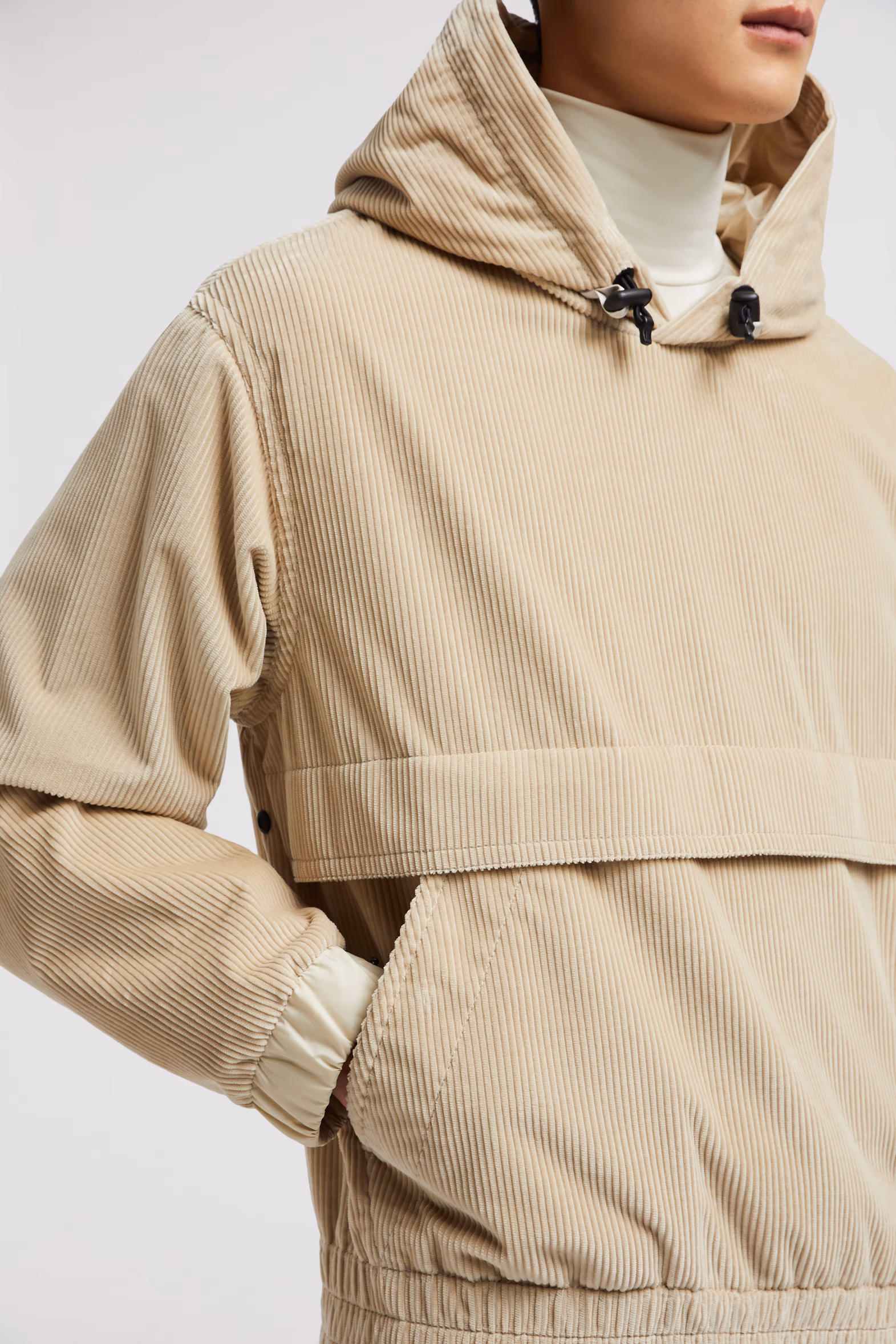 Corduroy Hoodie Men Beige Moncler 6